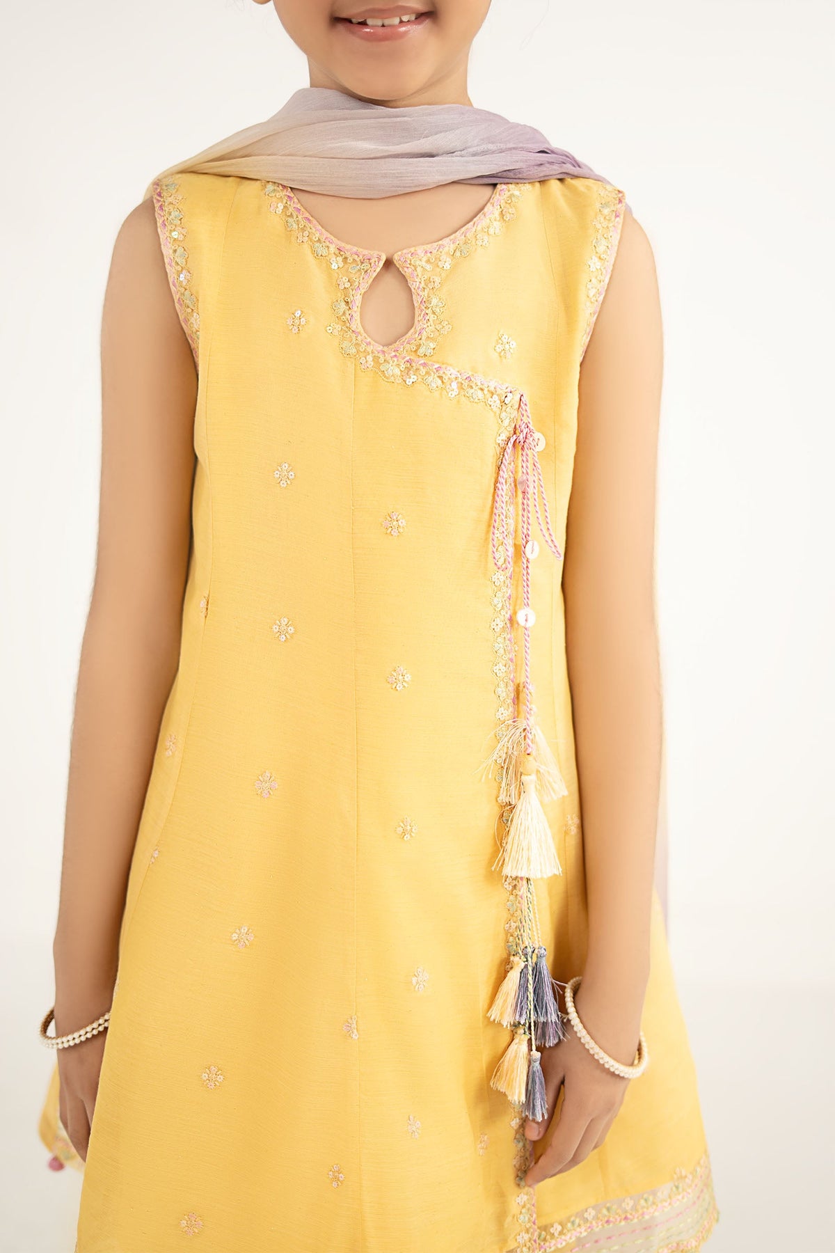 kids-clothes-mkd-ef26-14-yellow by Maria B Kids - Designer Dress  - Type : KidsClothes - Available at Libayah - 100% Original 