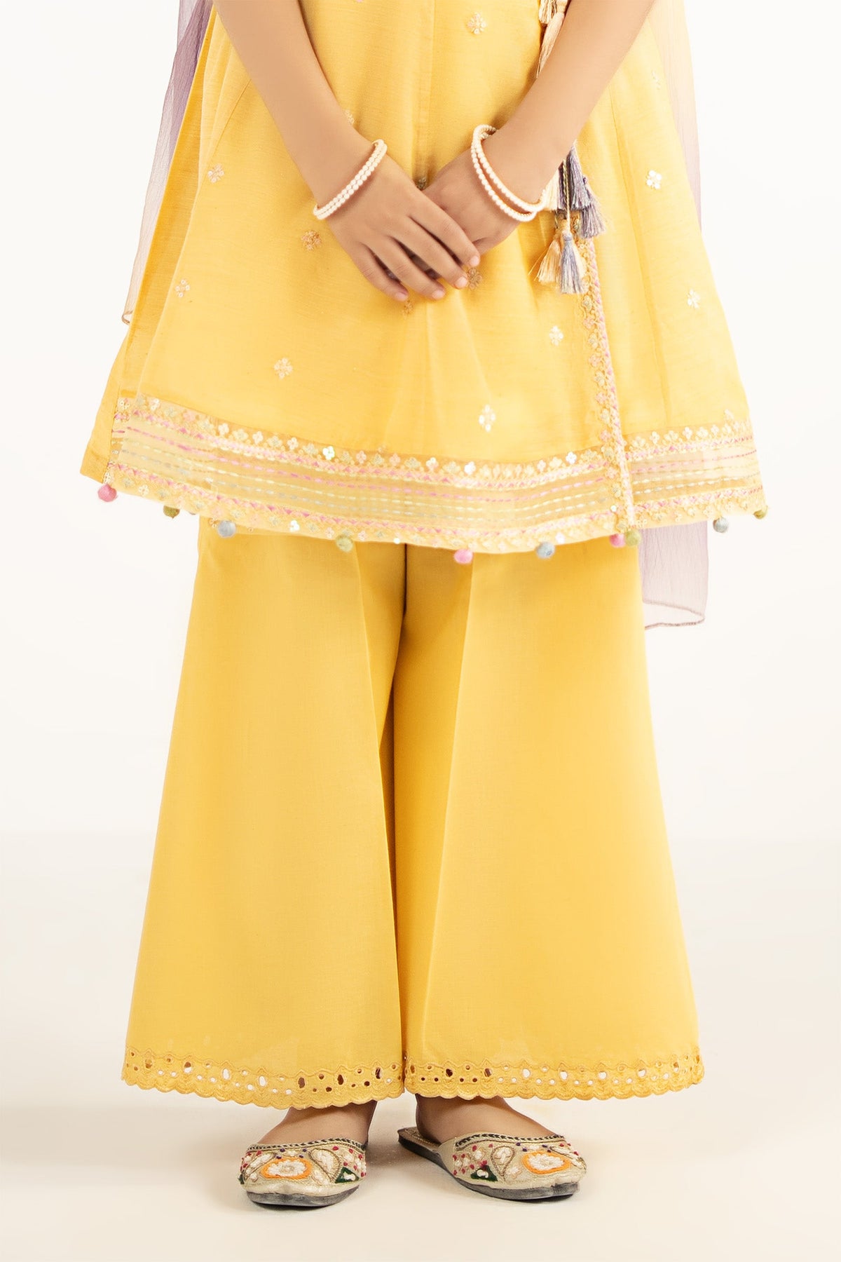 kids-clothes-mkd-ef26-14-yellow by Maria B Kids - Designer Dress  - Type : KidsClothes - Available at Libayah - 100% Original 