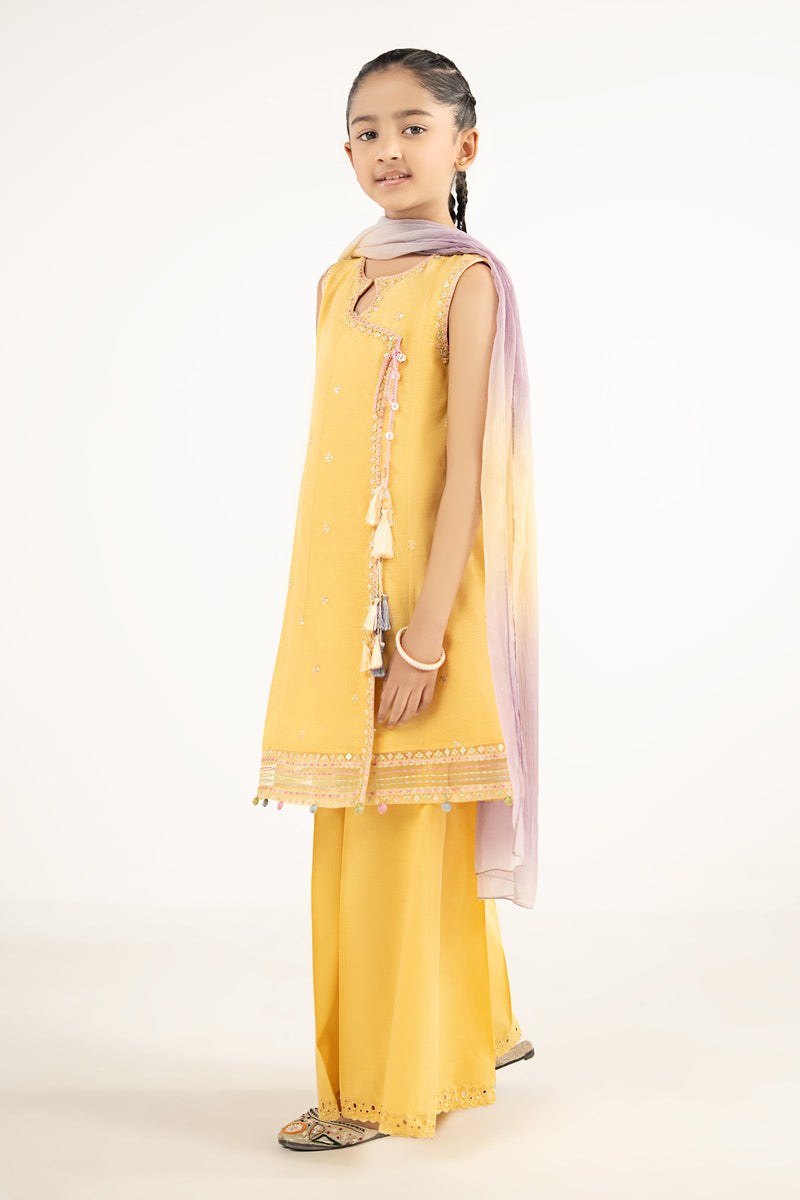 kids-clothes-mkd-ef26-14-yellow by Maria B Kids - Designer Dress  - Type : KidsClothes - Available at Libayah - 100% Original 