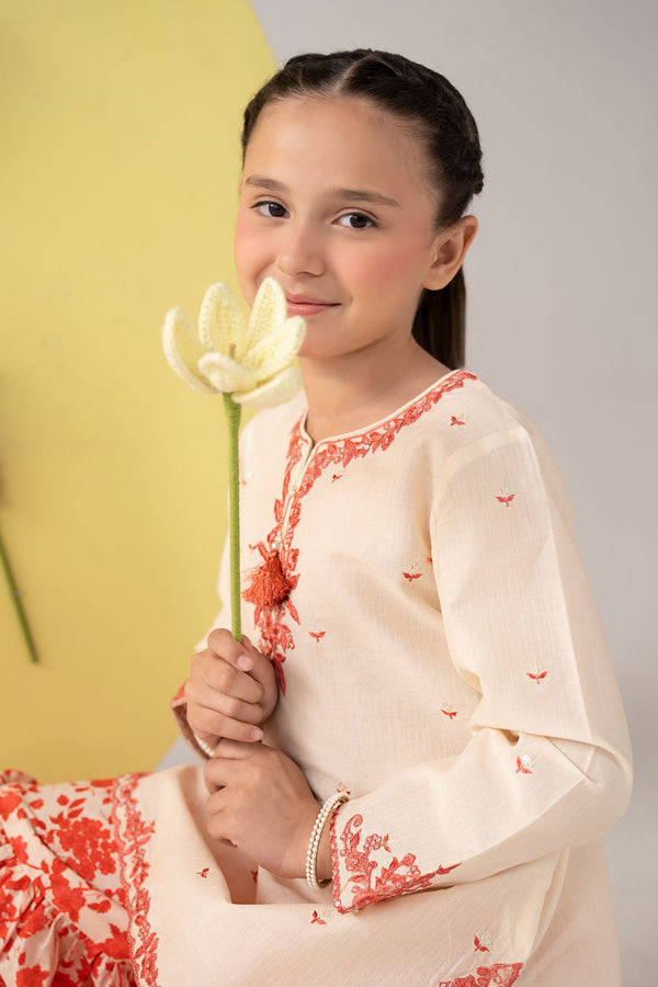kids-clothes-mkd-ef26-15-off-white by Maria B Kids - Designer Dress  - Type : KidsClothes - Available at Libayah - 100% Original 