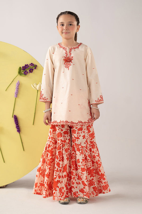 kids-clothes-mkd-ef26-15-off-white by Maria B Kids - Designer Dress  - Type : KidsClothes - Available at Libayah - 100% Original 