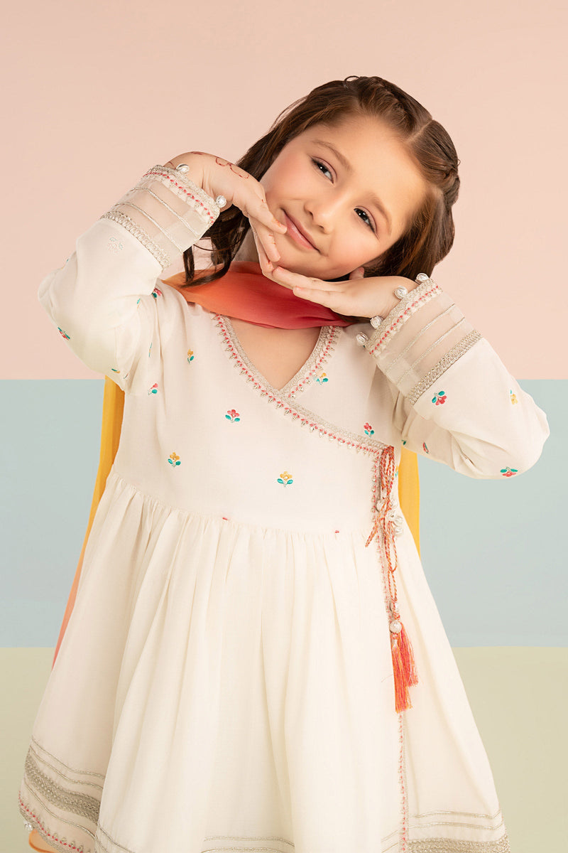 kids-clothes-mkd-ef26-17-off-white by Maria B Kids - Designer Dress  - Type : KidsClothes - Available at Libayah - 100% Original 