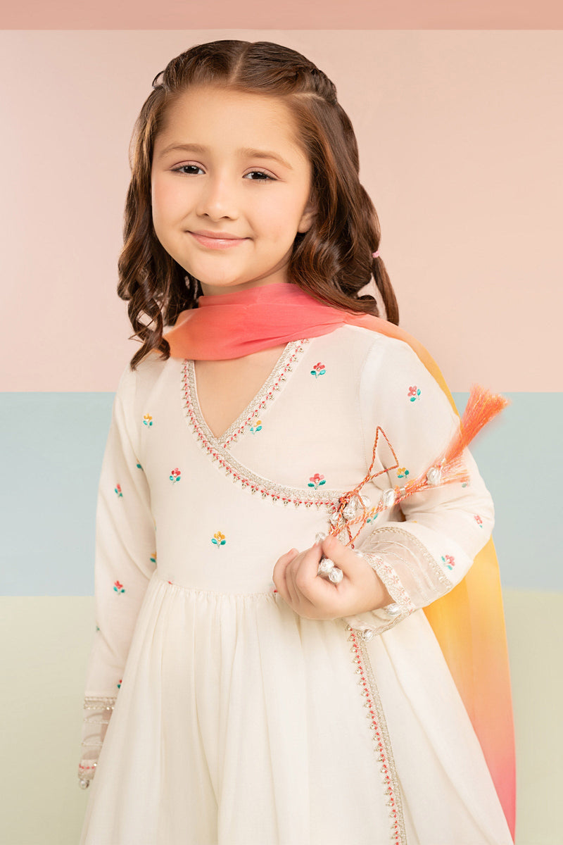 kids-clothes-mkd-ef26-17-off-white by Maria B Kids - Designer Dress  - Type : KidsClothes - Available at Libayah - 100% Original 