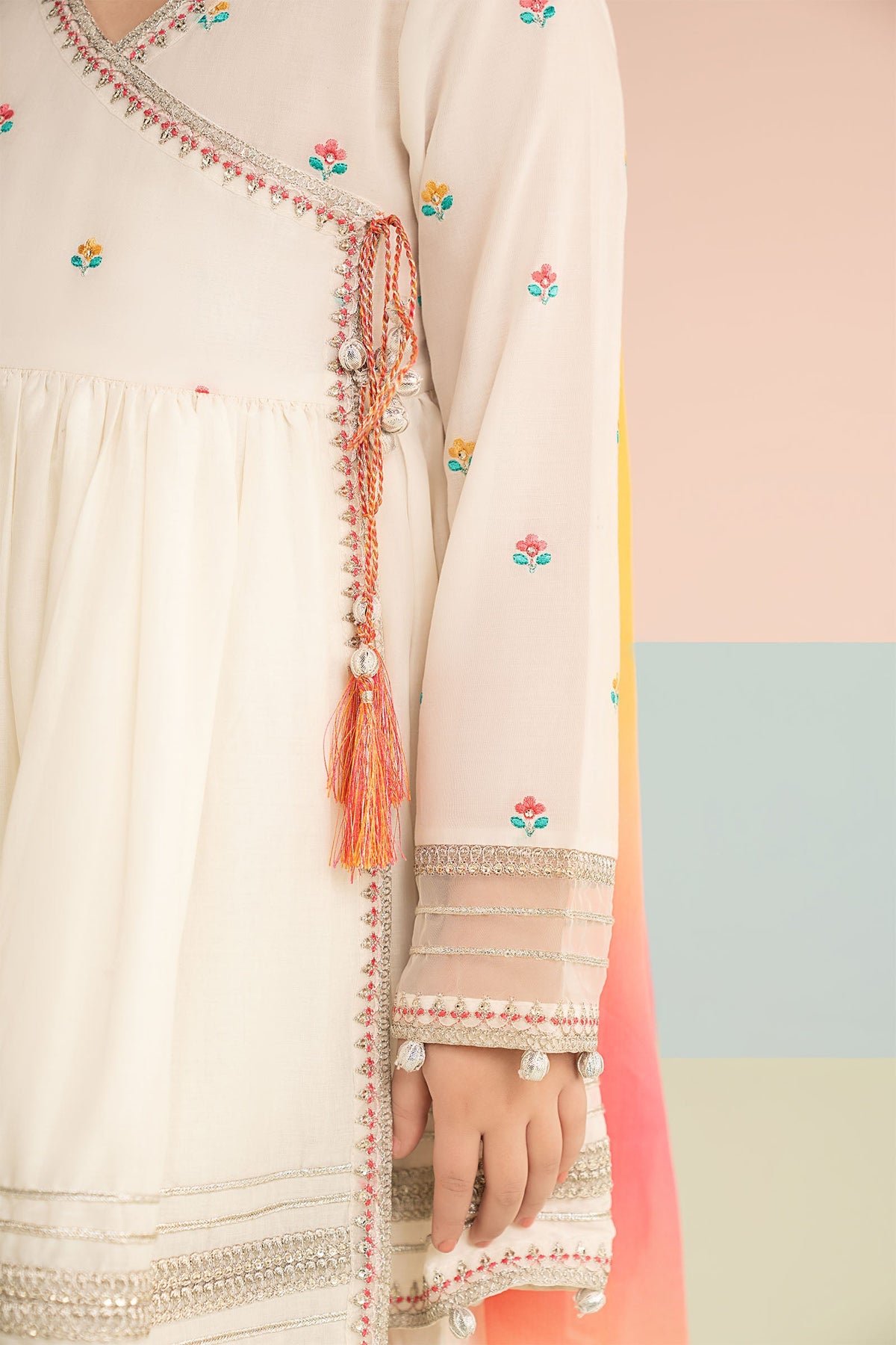 kids-clothes-mkd-ef26-17-off-white by Maria B Kids - Designer Dress  - Type : KidsClothes - Available at Libayah - 100% Original 