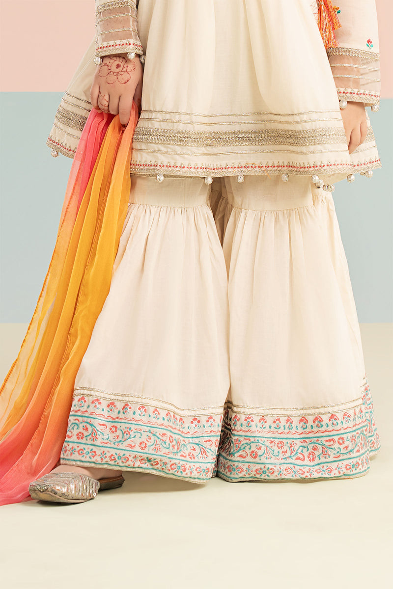 kids-clothes-mkd-ef26-17-off-white by Maria B Kids - Designer Dress  - Type : KidsClothes - Available at Libayah - 100% Original 
