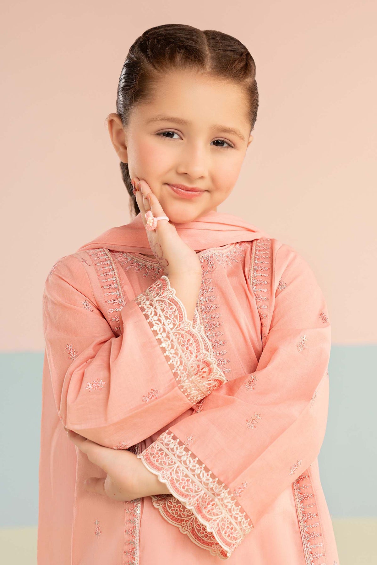 kids-clothes-mkd-ef26-20-pink by Maria B Kids - Designer Dress  - Type : KidsClothes - Available at Libayah - 100% Original 