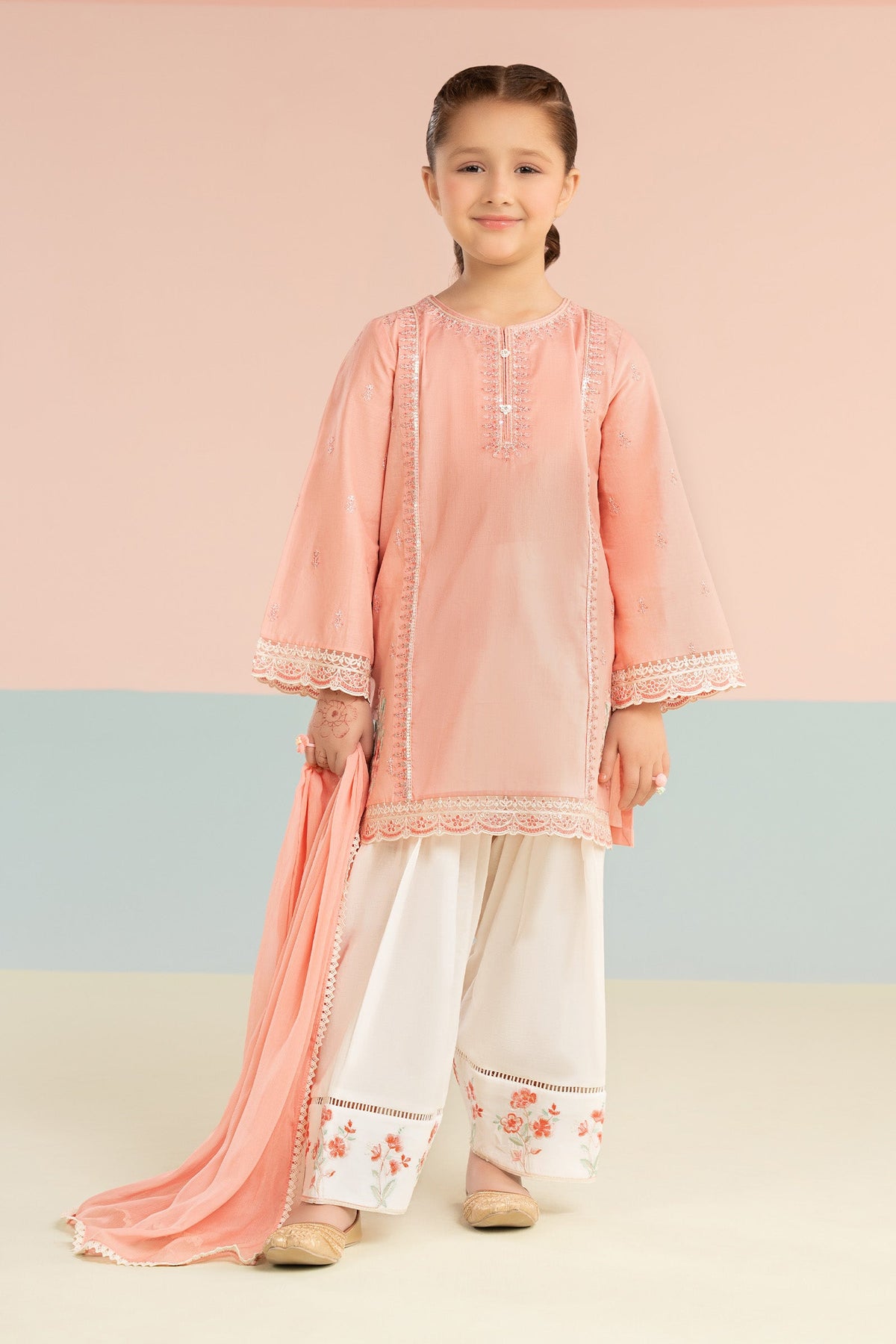 kids-clothes-mkd-ef26-20-pink by Maria B Kids - Designer Dress  - Type : KidsClothes - Available at Libayah - 100% Original 