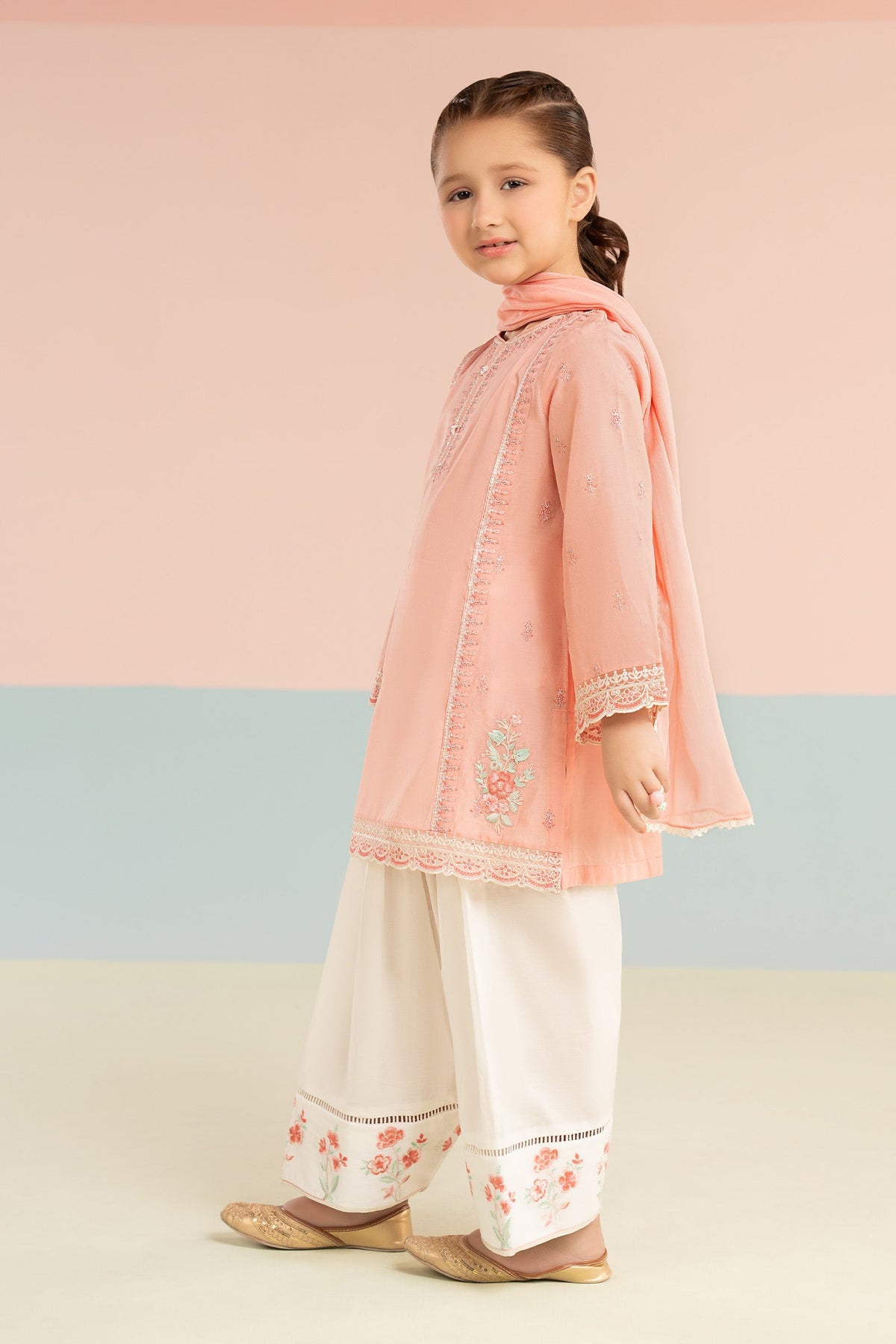 kids-clothes-mkd-ef26-20-pink by Maria B Kids - Designer Dress  - Type : KidsClothes - Available at Libayah - 100% Original 