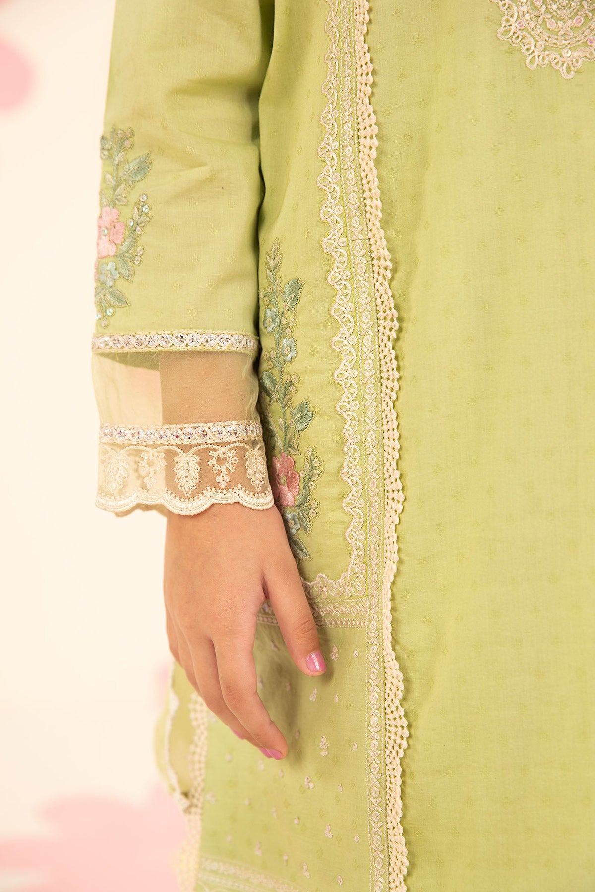 kids-clothes-mkd-ef26-24-green by Maria B Kids - Designer Dress  - Type : KidsClothes - Available at Libayah - 100% Original 