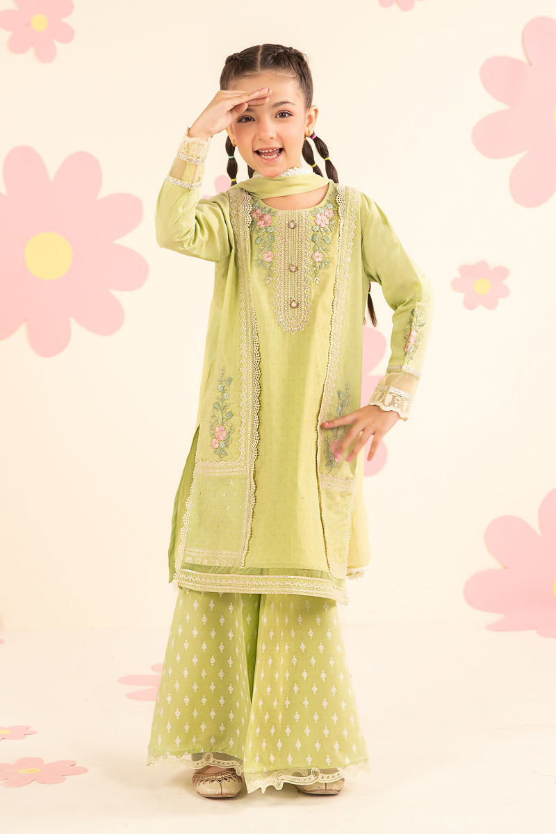 kids-clothes-mkd-ef26-24-green by Maria B Kids - Designer Dress  - Type : KidsClothes - Available at Libayah - 100% Original 