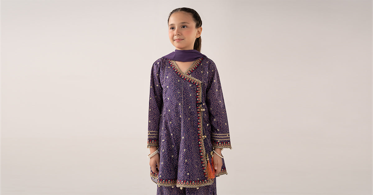 kids-clothes-mkd-ef26-25-purple by Maria B Kids - Designer Dress  - Type : KidsClothes - Available at Libayah - 100% Original 