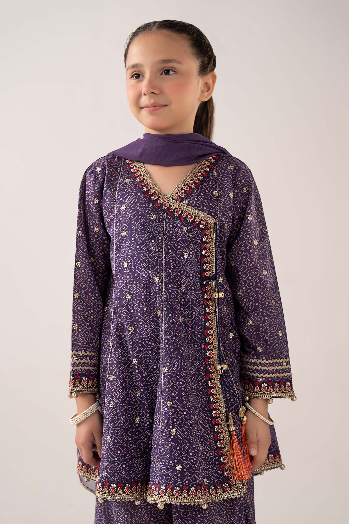 kids-clothes-mkd-ef26-25-purple by Maria B Kids - Designer Dress  - Type : KidsClothes - Available at Libayah - 100% Original 