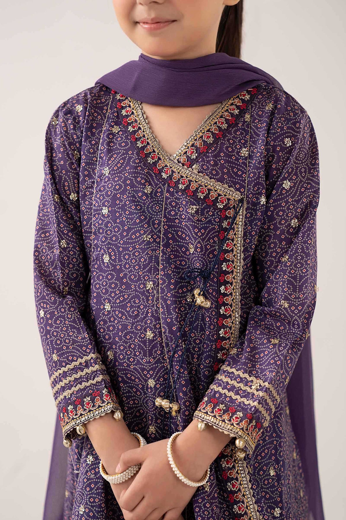 kids-clothes-mkd-ef26-25-purple by Maria B Kids - Designer Dress  - Type : KidsClothes - Available at Libayah - 100% Original 