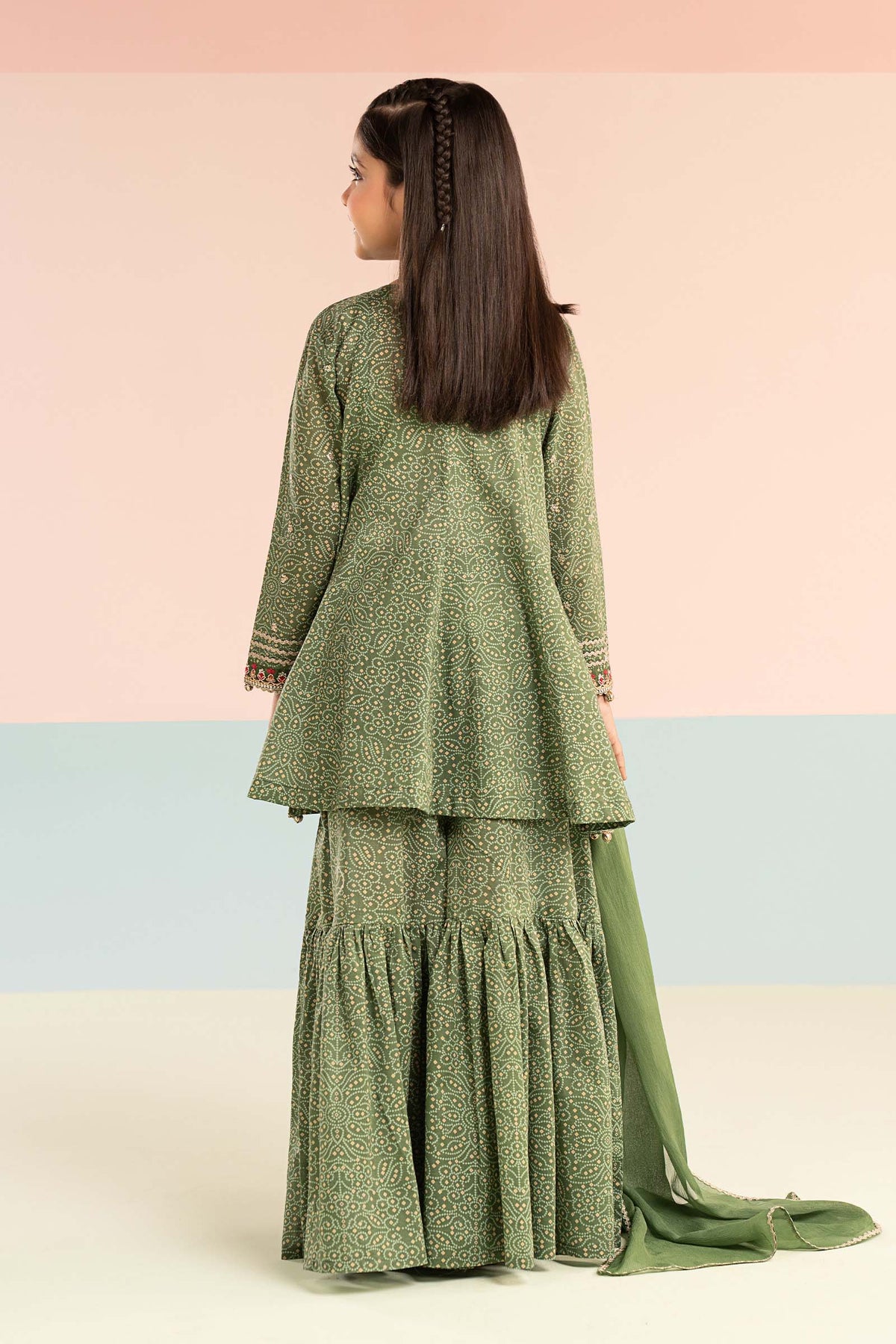 kids-clothes-mkd-ef26-25-green by Maria B Kids - Designer Dress  - Type : KidsClothes - Available at Libayah - 100% Original 