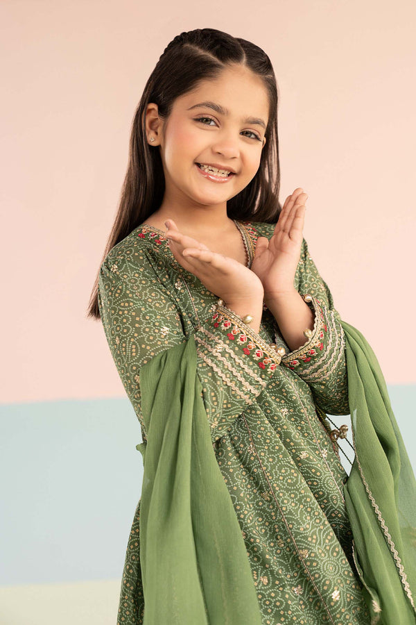 kids-clothes-mkd-ef26-25-green by Maria B Kids - Designer Dress  - Type : KidsClothes - Available at Libayah - 100% Original 