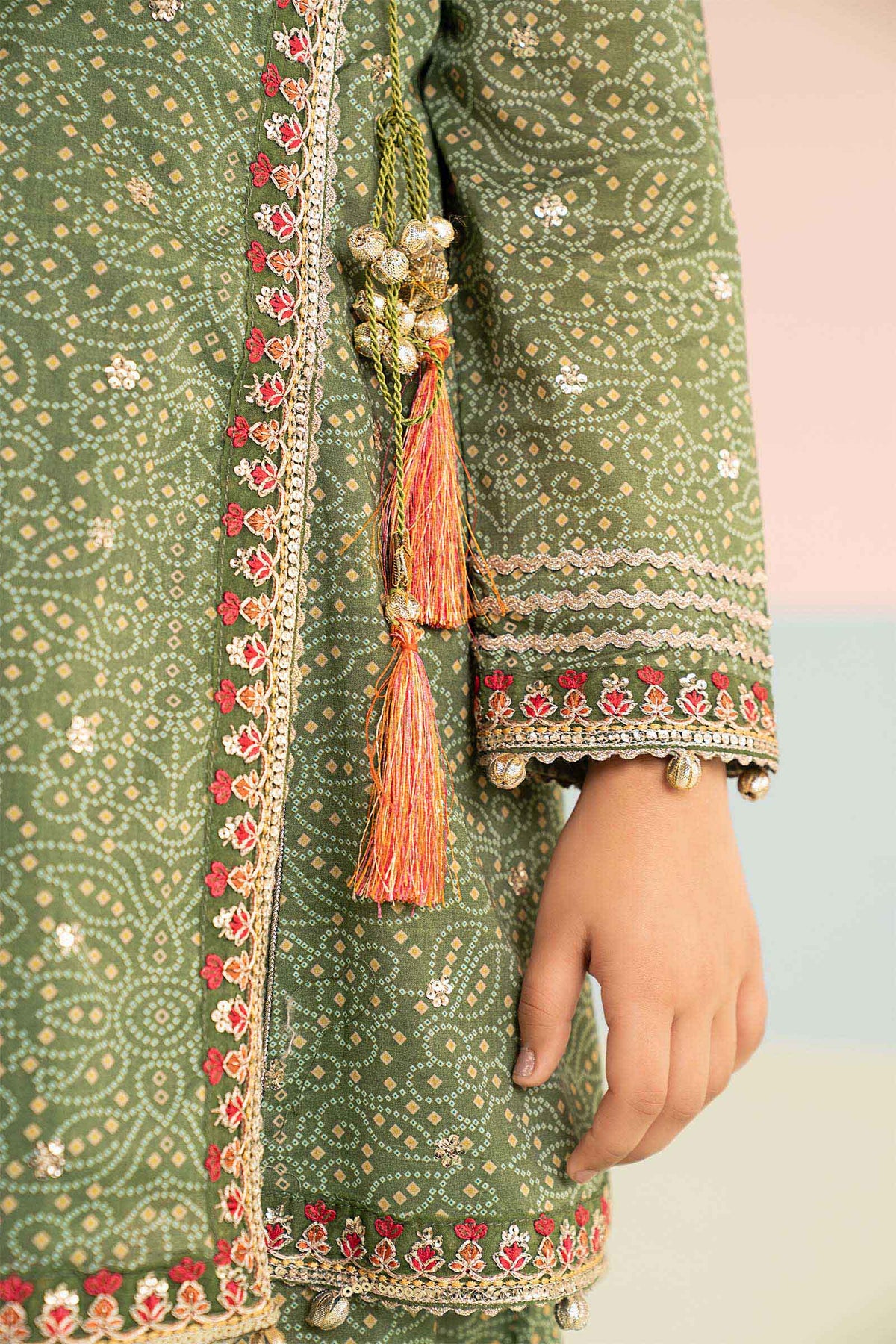 kids-clothes-mkd-ef26-25-green by Maria B Kids - Designer Dress  - Type : KidsClothes - Available at Libayah - 100% Original 