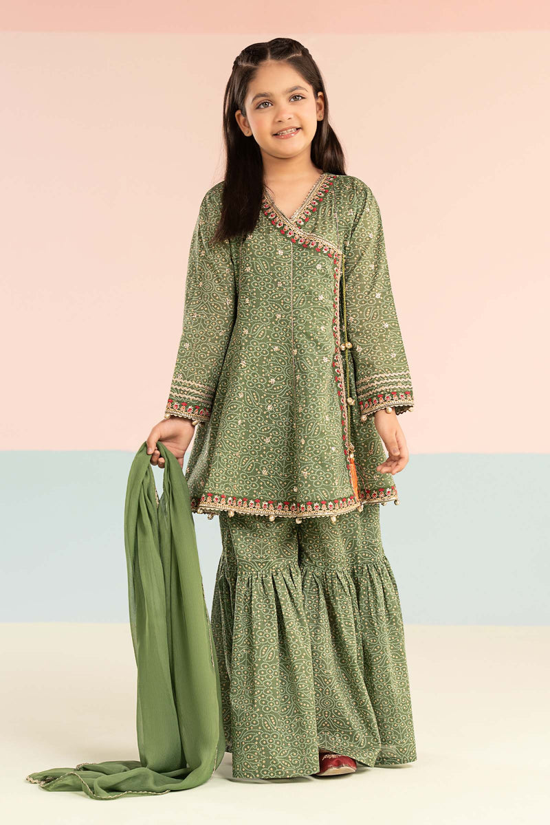 kids-clothes-mkd-ef26-25-green by Maria B Kids - Designer Dress  - Type : KidsClothes - Available at Libayah - 100% Original 