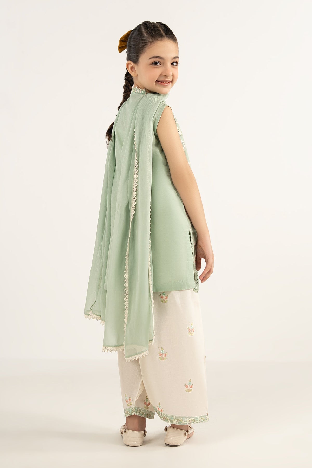 kids-clothes-mkd-ef26-27-ferozi by Maria B Kids - Designer Dress  - Type : KidsClothes - Available at Libayah - 100% Original 