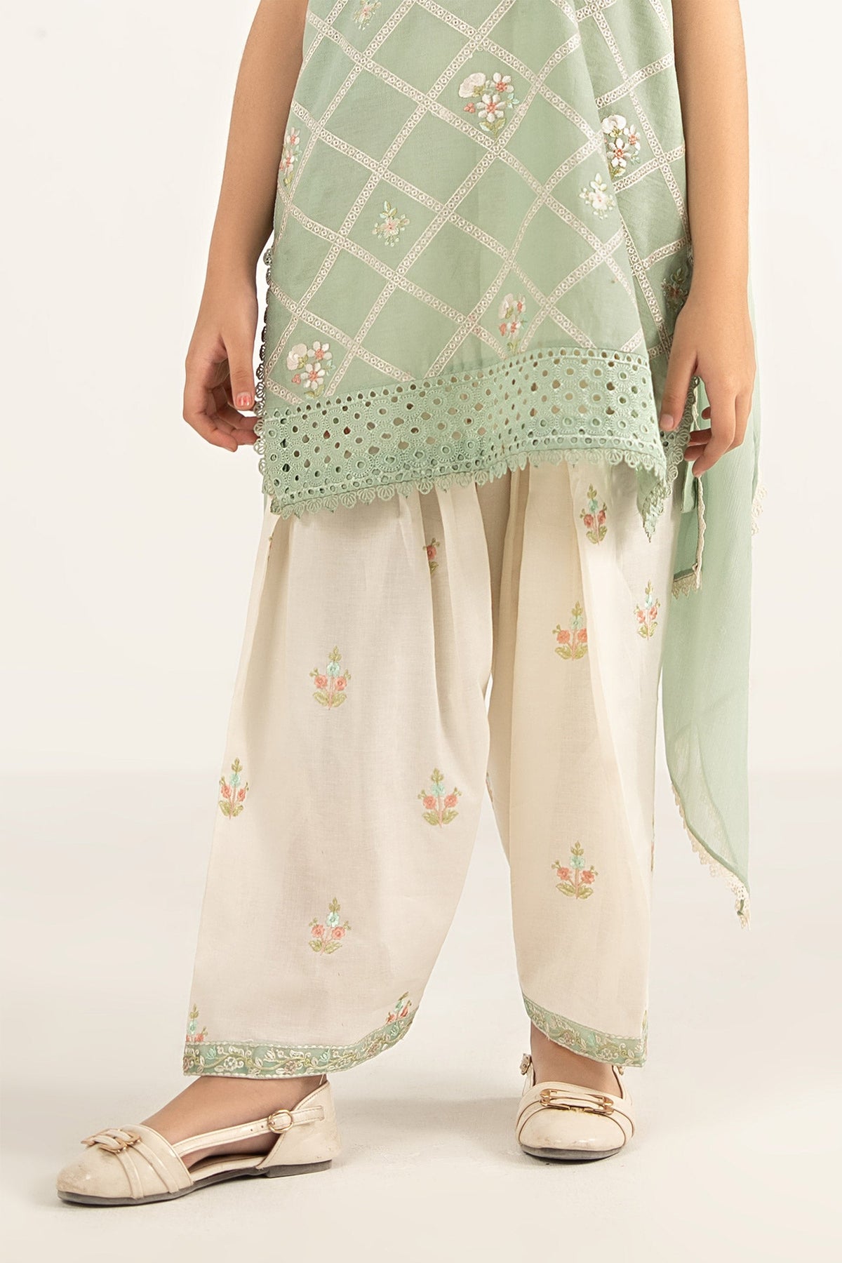kids-clothes-mkd-ef26-27-ferozi by Maria B Kids - Designer Dress  - Type : KidsClothes - Available at Libayah - 100% Original 