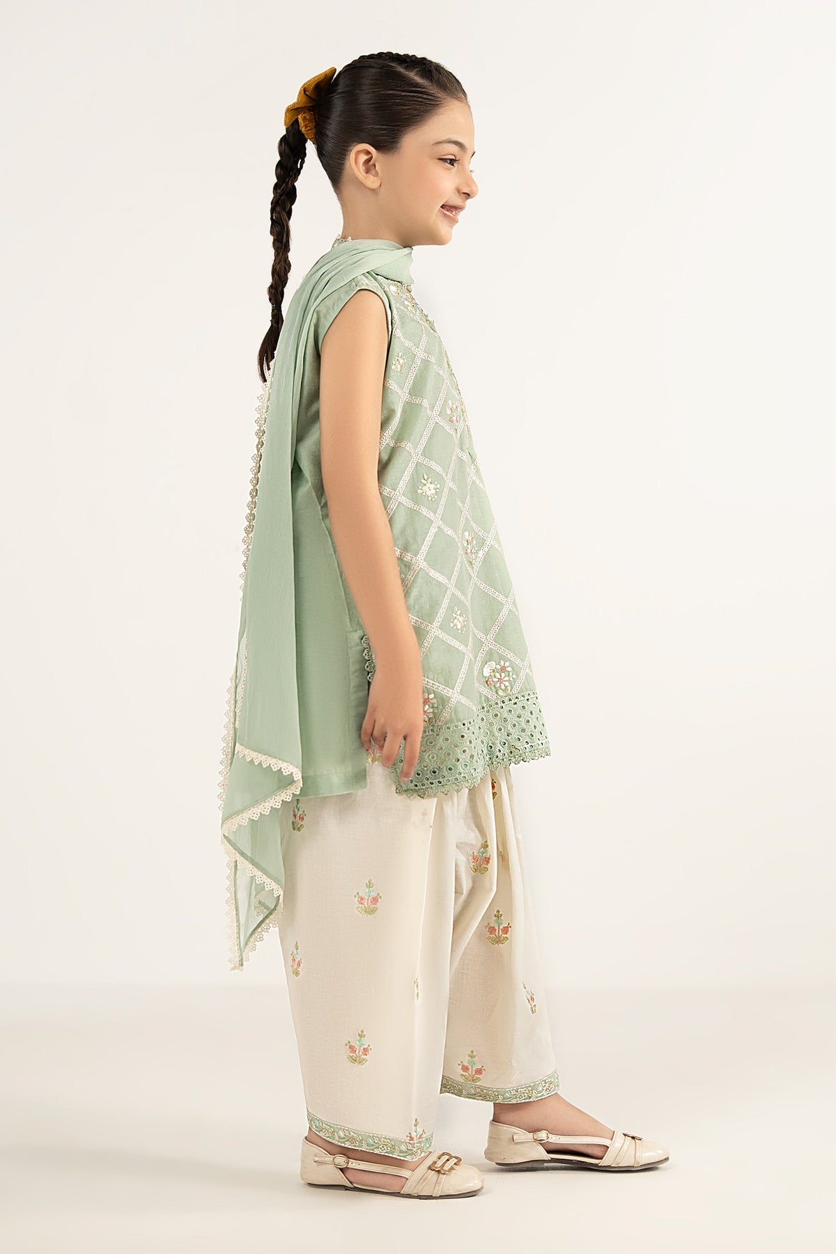 kids-clothes-mkd-ef26-27-ferozi by Maria B Kids - Designer Dress  - Type : KidsClothes - Available at Libayah - 100% Original 
