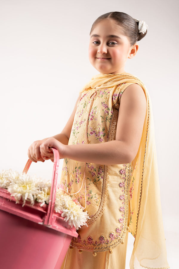 kids-clothes-mkd-ef26-28-yellow by Maria B Kids - Designer Dress  - Type : KidsClothes - Available at Libayah - 100% Original 