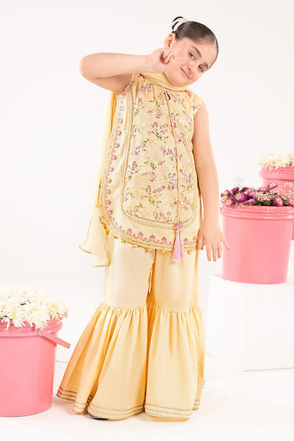 kids-clothes-mkd-ef26-28-yellow by Maria B Kids - Designer Dress  - Type : KidsClothes - Available at Libayah - 100% Original 