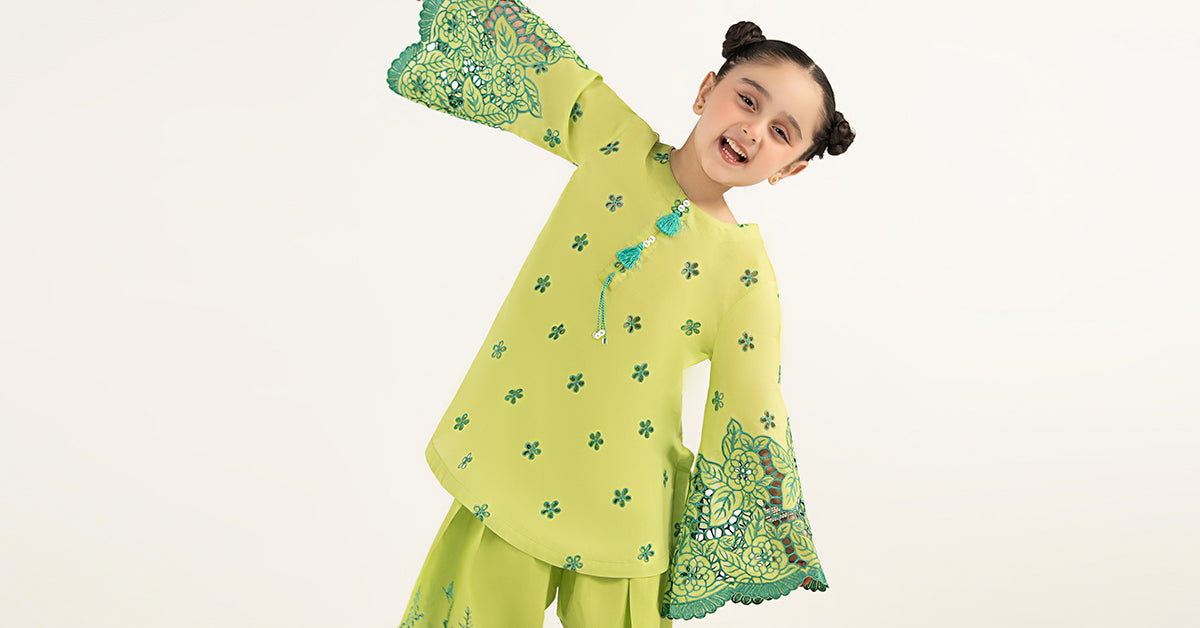 kids-clothes-mkd-ef26-30-green by Maria B Kids - Designer Dress  - Type : KidsClothes - Available at Libayah - 100% Original 