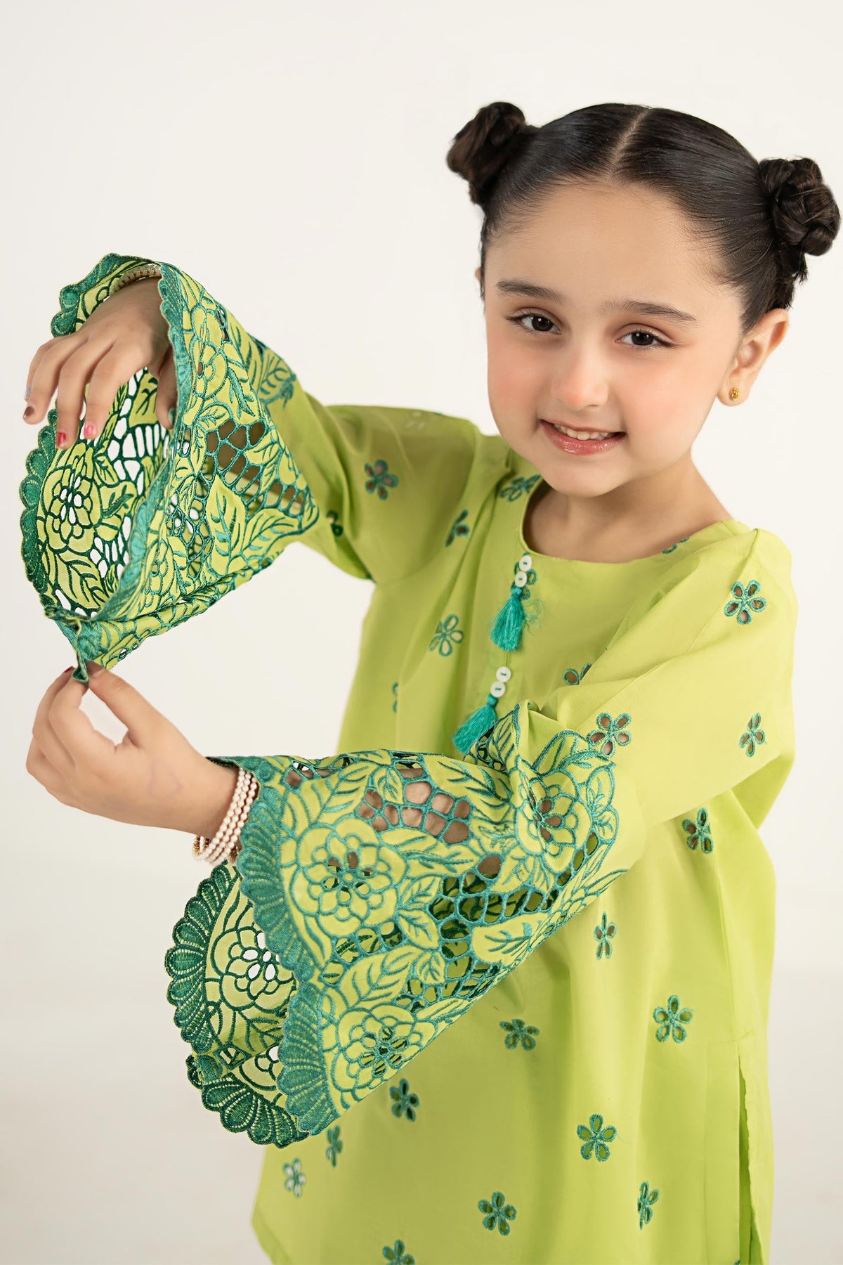 kids-clothes-mkd-ef26-30-green by Maria B Kids - Designer Dress  - Type : KidsClothes - Available at Libayah - 100% Original 