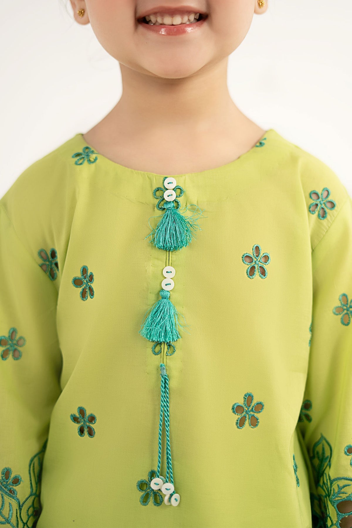 kids-clothes-mkd-ef26-30-green by Maria B Kids - Designer Dress  - Type : KidsClothes - Available at Libayah - 100% Original 