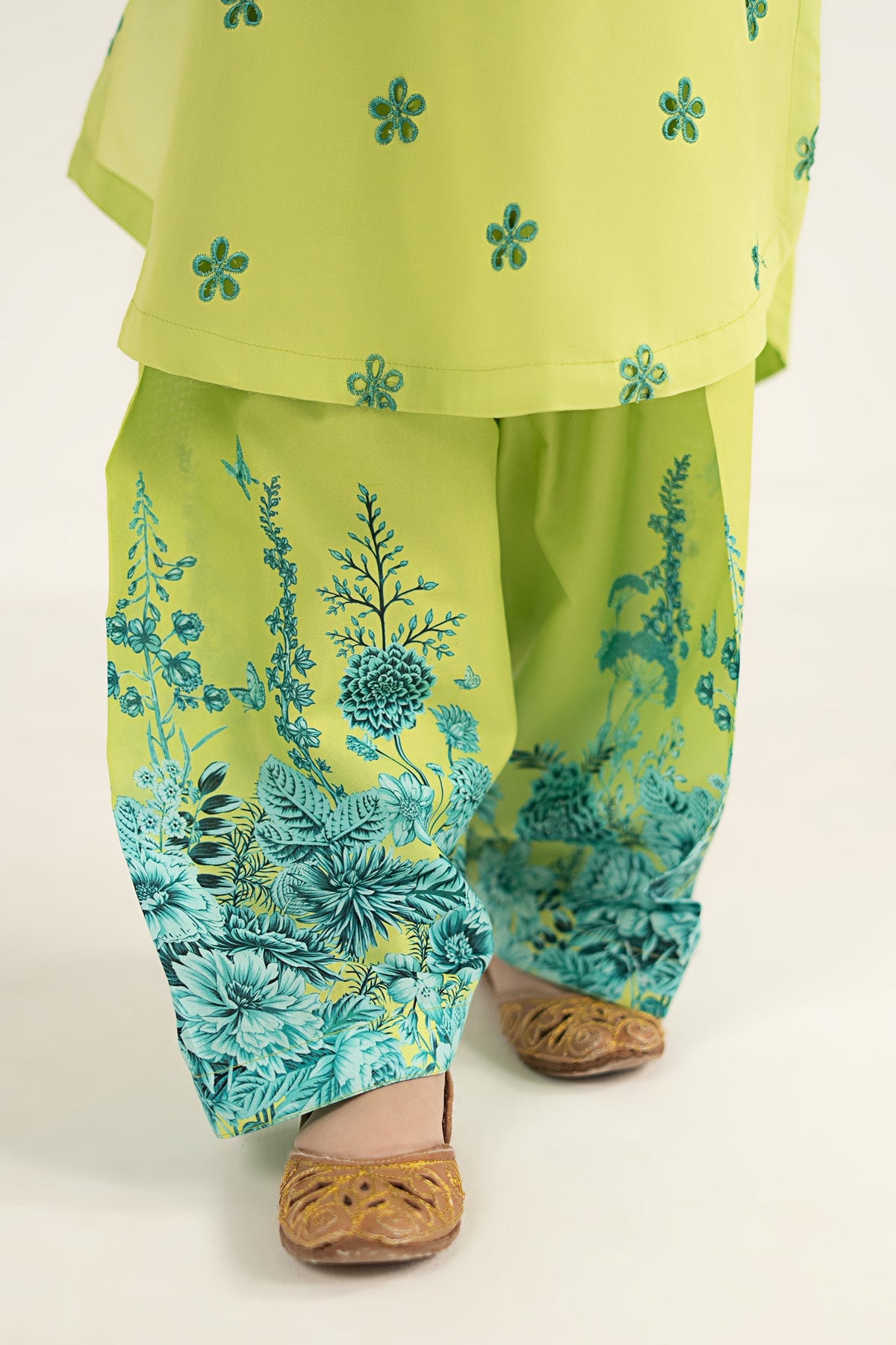 kids-clothes-mkd-ef26-30-green by Maria B Kids - Designer Dress  - Type : KidsClothes - Available at Libayah - 100% Original 