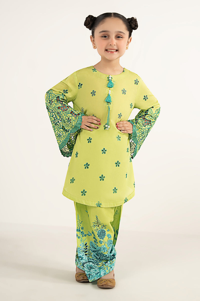 kids-clothes-mkd-ef26-30-green by Maria B Kids - Designer Dress  - Type : KidsClothes - Available at Libayah - 100% Original 
