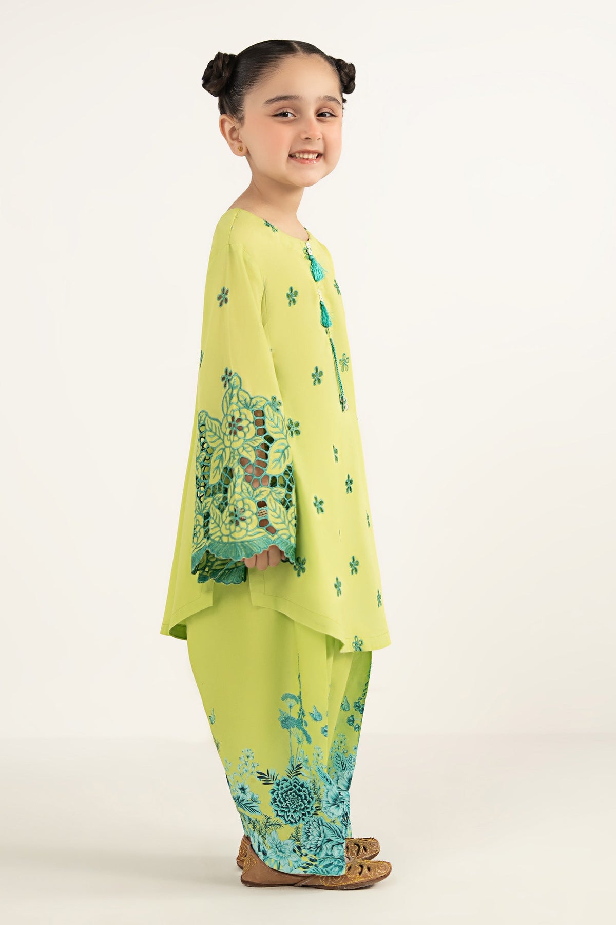 kids-clothes-mkd-ef26-30-green by Maria B Kids - Designer Dress  - Type : KidsClothes - Available at Libayah - 100% Original 