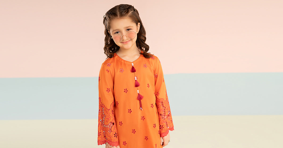 kids-clothes-mkd-ef26-30-orange by Maria B Kids - Designer Dress  - Type : KidsClothes - Available at Libayah - 100% Original 
