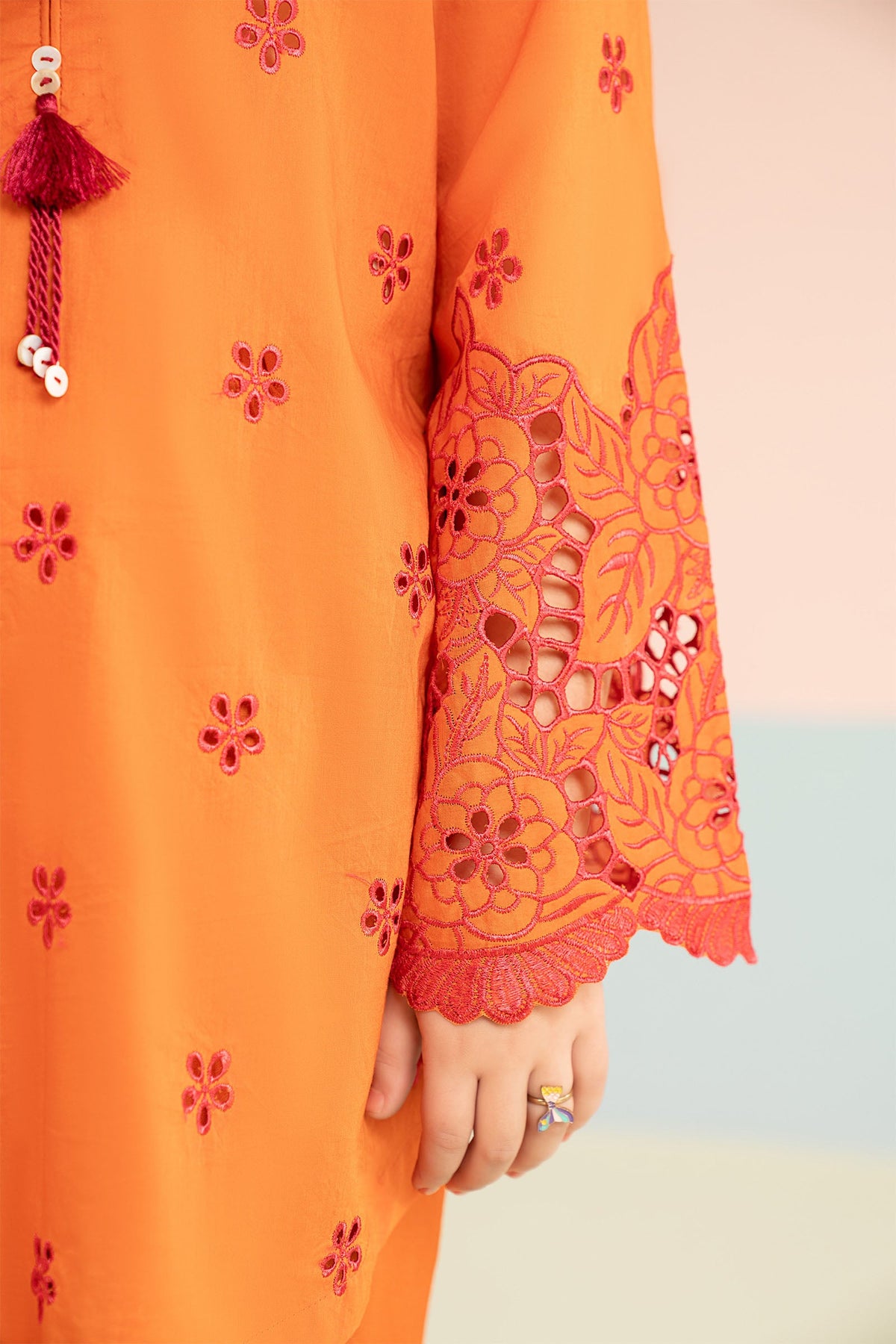 kids-clothes-mkd-ef26-30-orange by Maria B Kids - Designer Dress  - Type : KidsClothes - Available at Libayah - 100% Original 