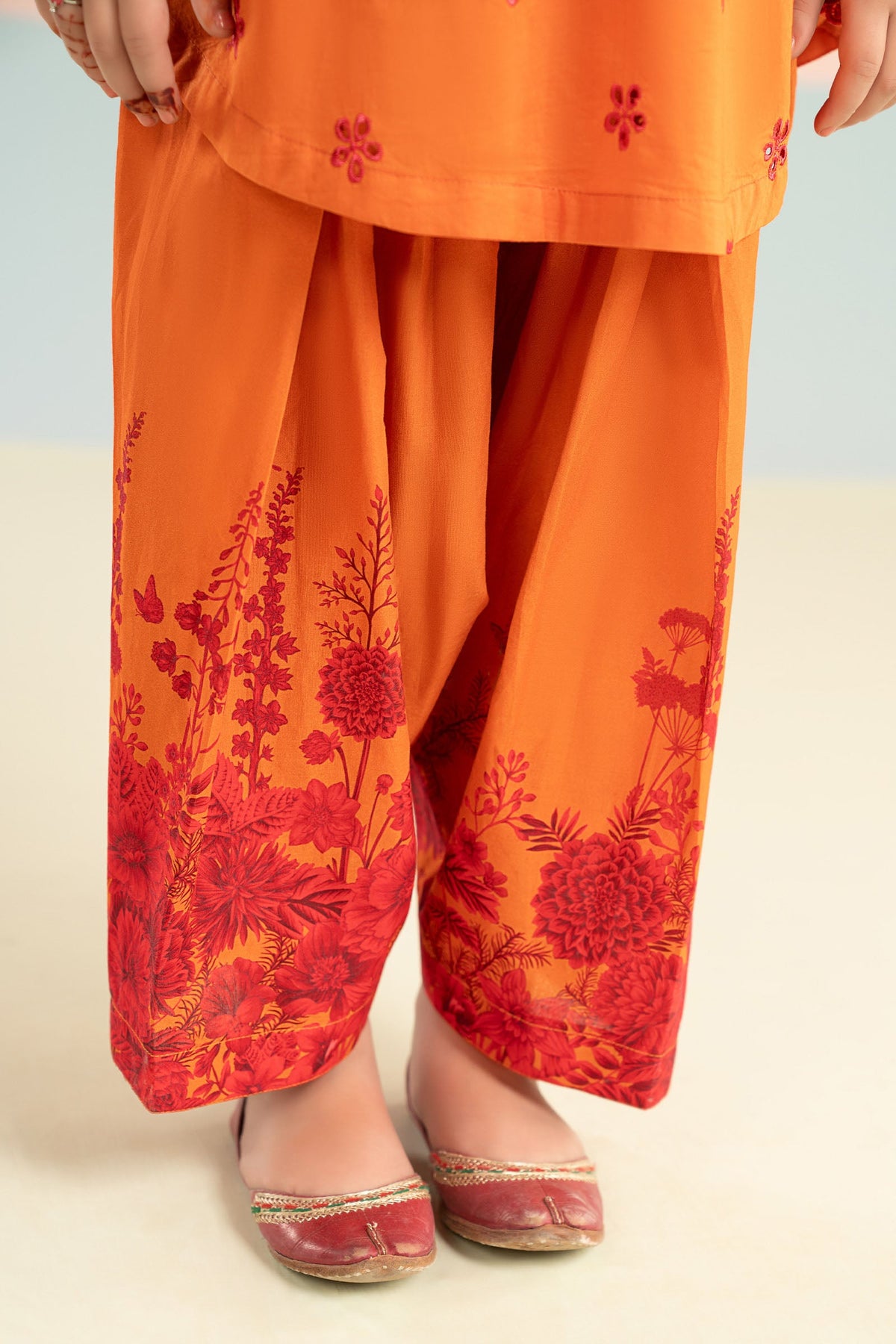 kids-clothes-mkd-ef26-30-orange by Maria B Kids - Designer Dress  - Type : KidsClothes - Available at Libayah - 100% Original 