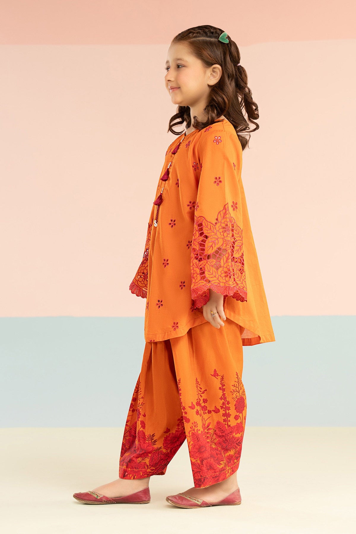 kids-clothes-mkd-ef26-30-orange by Maria B Kids - Designer Dress  - Type : KidsClothes - Available at Libayah - 100% Original 
