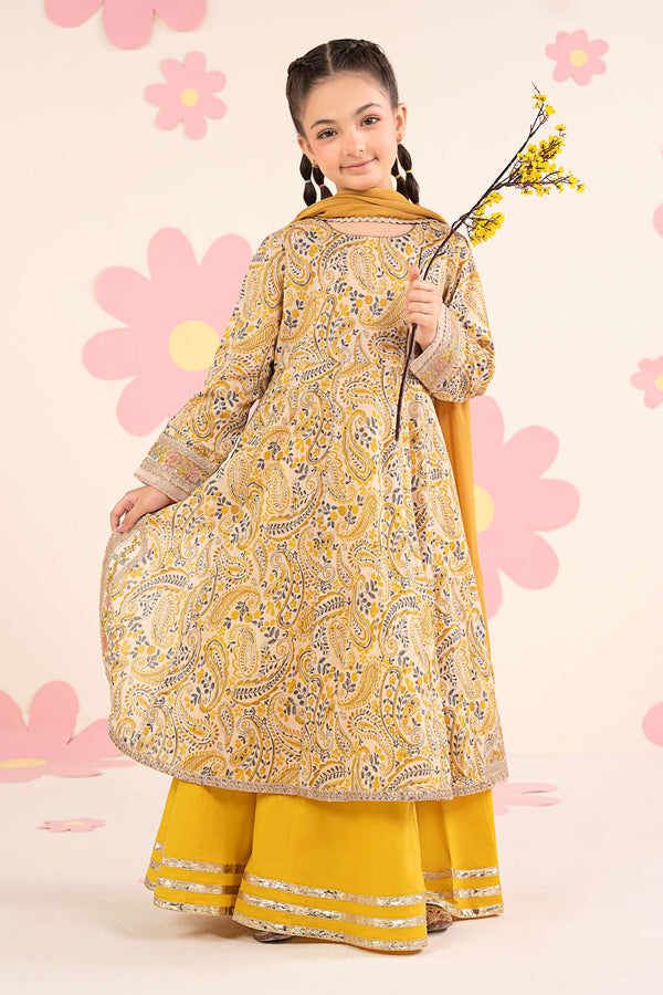 kids-clothes-mkd-ef26-40-dull-yellow by Maria B Kids - Designer Dress  - Type : KidsClothes - Available at Libayah - 100% Original 