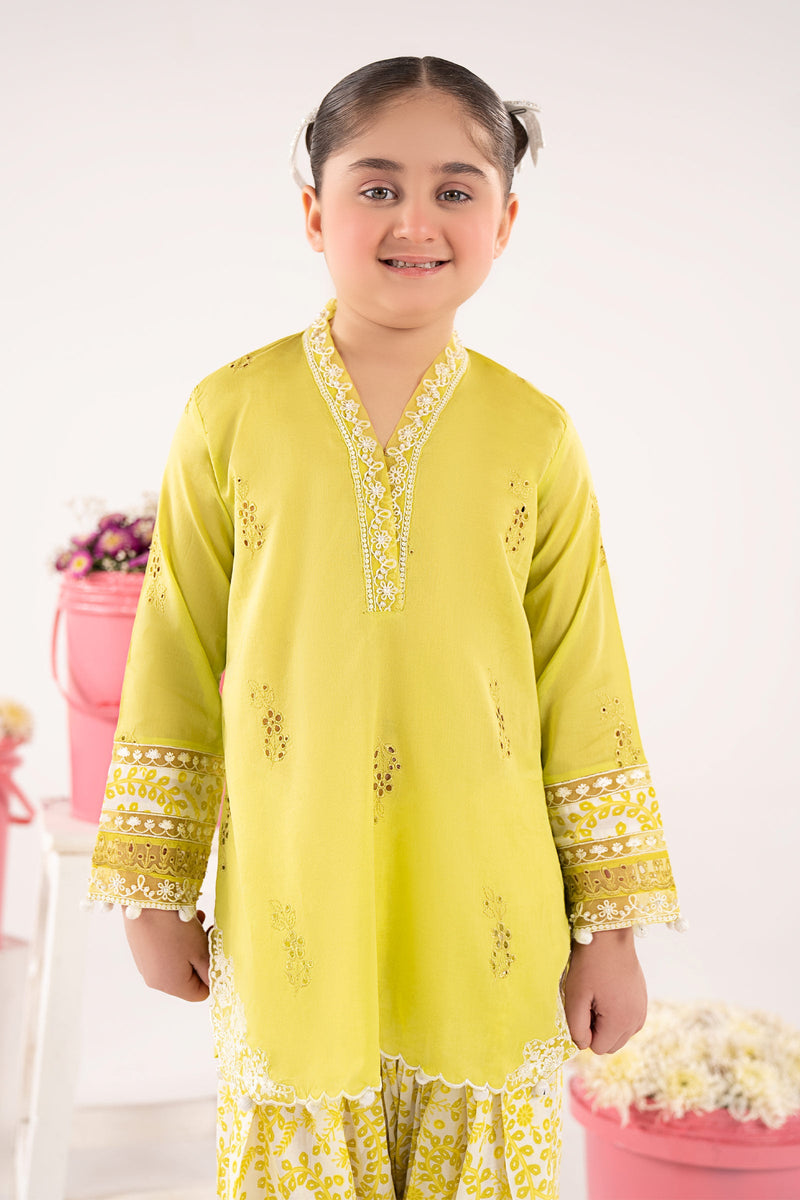 kids-clothes-mkd-ef26-45-neon-green by Maria B Kids - Designer Dress  - Type : KidsClothes - Available at Libayah - 100% Original 