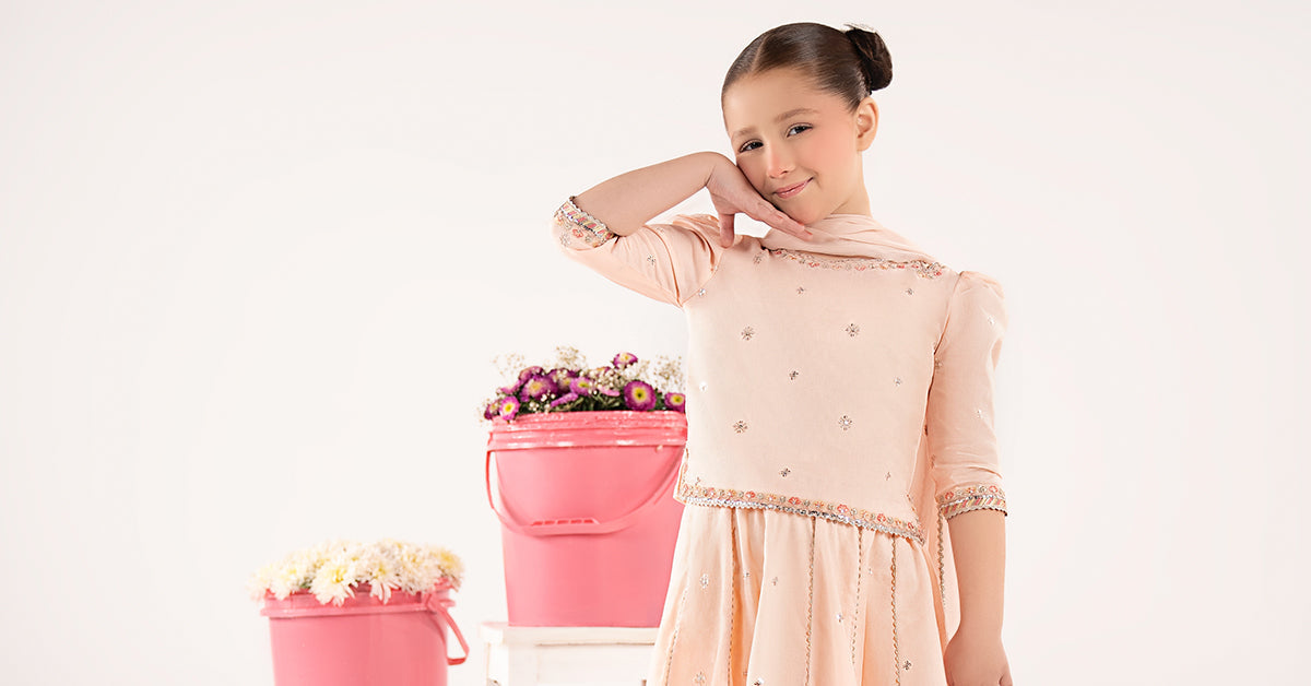 kids-clothes-mkd-ef26-46-baby-pink by Maria B Kids - Designer Dress  - Type : KidsClothes - Available at Libayah - 100% Original 