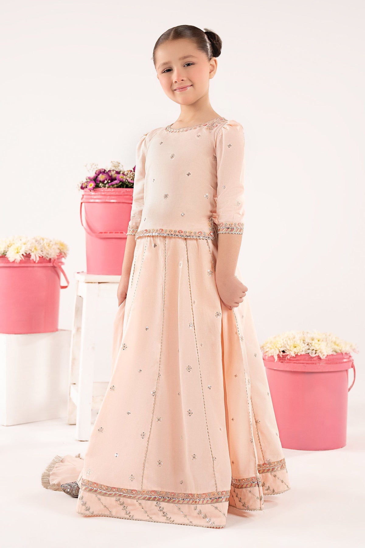 kids-clothes-mkd-ef26-46-baby-pink by Maria B Kids - Designer Dress  - Type : KidsClothes - Available at Libayah - 100% Original 