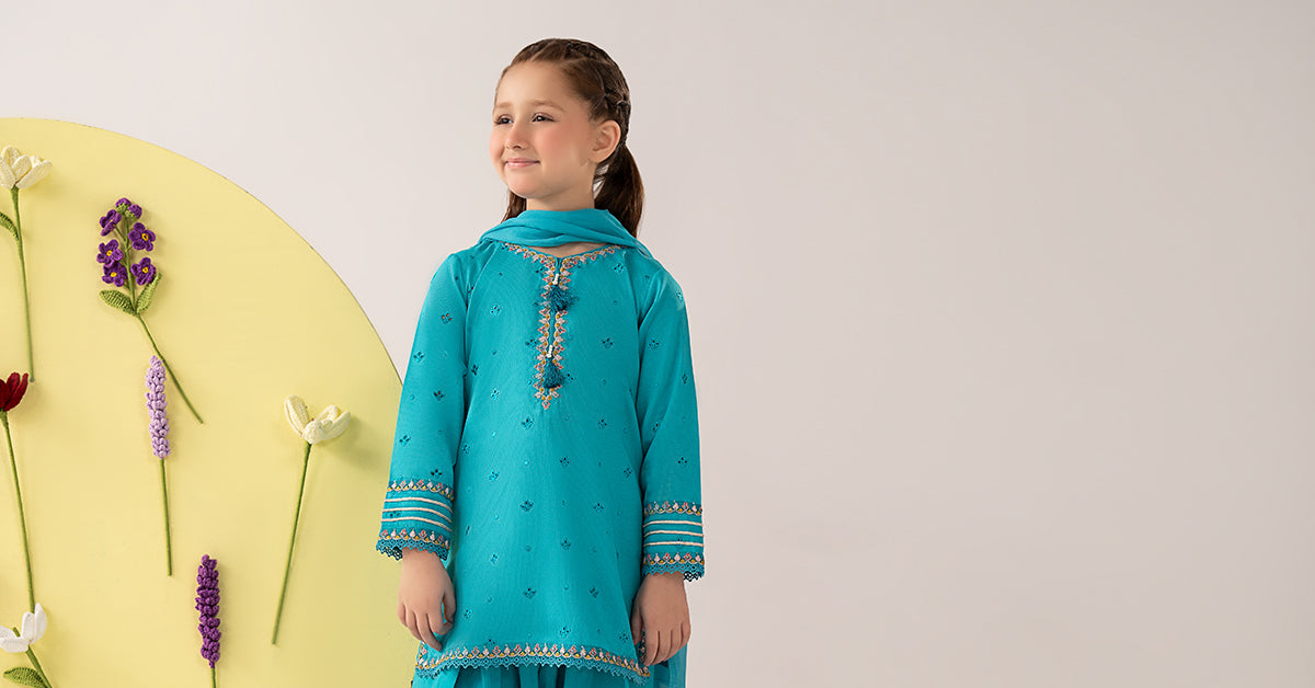 kids-clothes-mkd-ef26-48-blue by Maria B Kids - Designer Dress  - Type : KidsClothes - Available at Libayah - 100% Original 