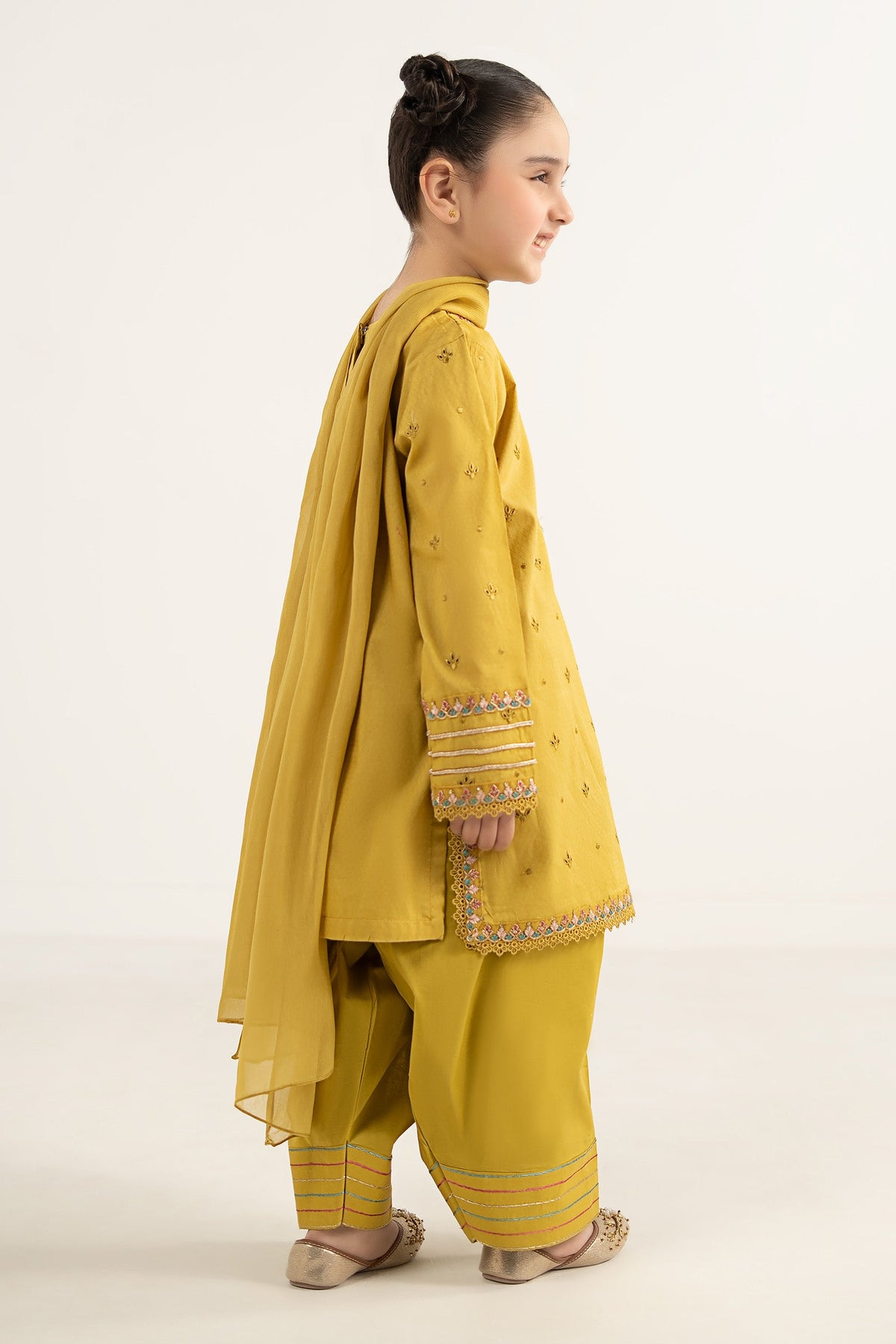kids-clothes-mkd-ef26-48-mustard by Maria B Kids - Designer Dress  - Type : KidsClothes - Available at Libayah - 100% Original 