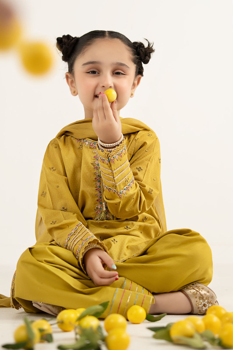 kids-clothes-mkd-ef26-48-mustard by Maria B Kids - Designer Dress  - Type : KidsClothes - Available at Libayah - 100% Original 
