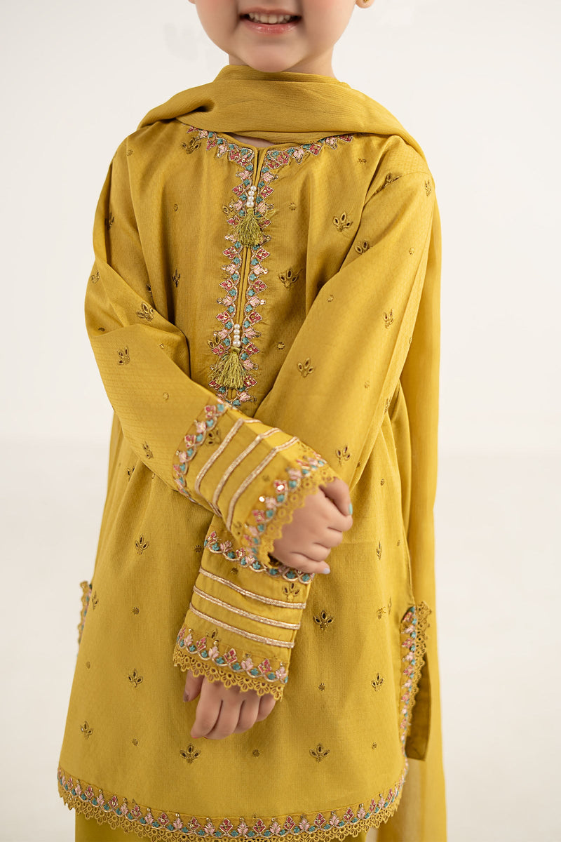 kids-clothes-mkd-ef26-48-mustard by Maria B Kids - Designer Dress  - Type : KidsClothes - Available at Libayah - 100% Original 