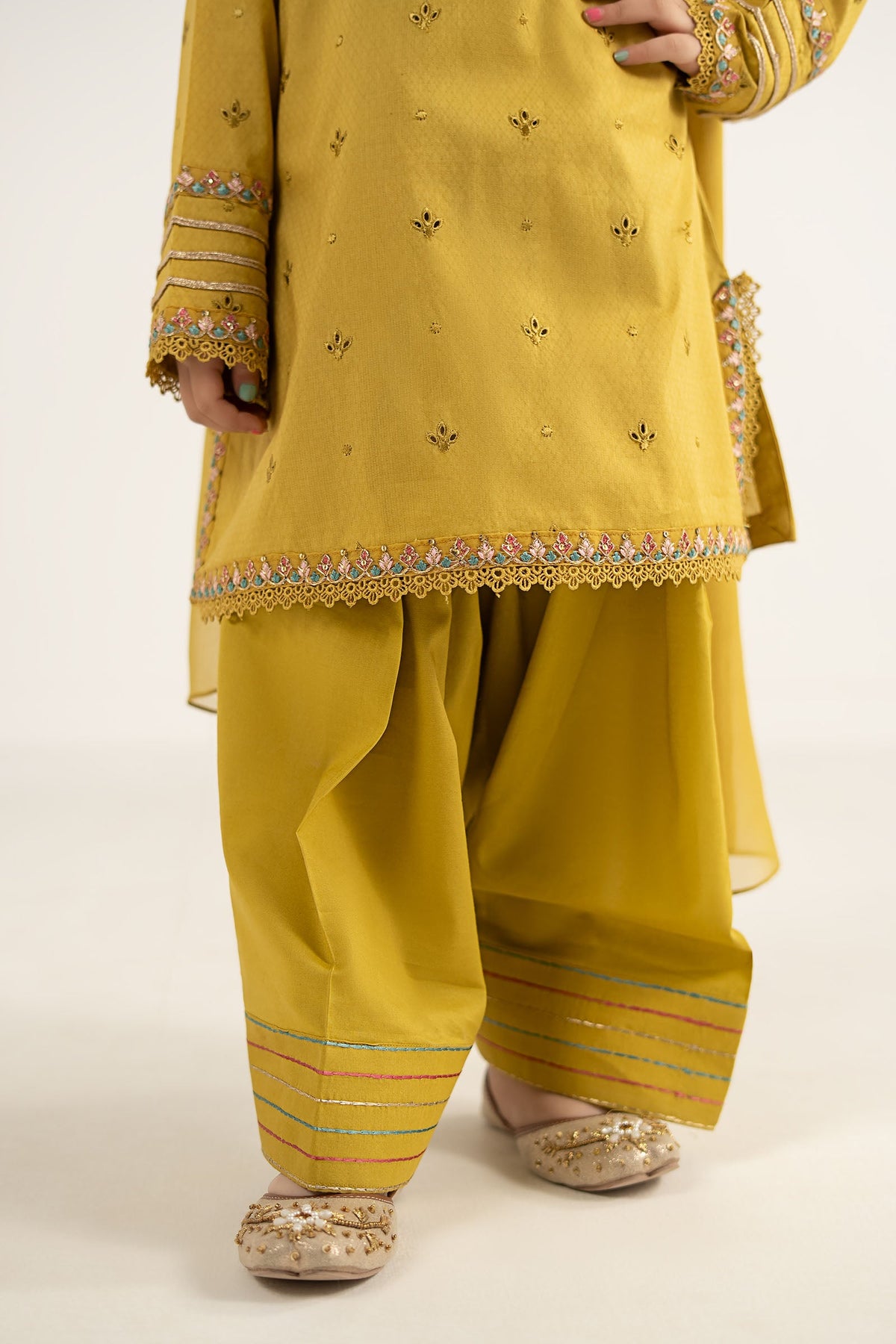 kids-clothes-mkd-ef26-48-mustard by Maria B Kids - Designer Dress  - Type : KidsClothes - Available at Libayah - 100% Original 