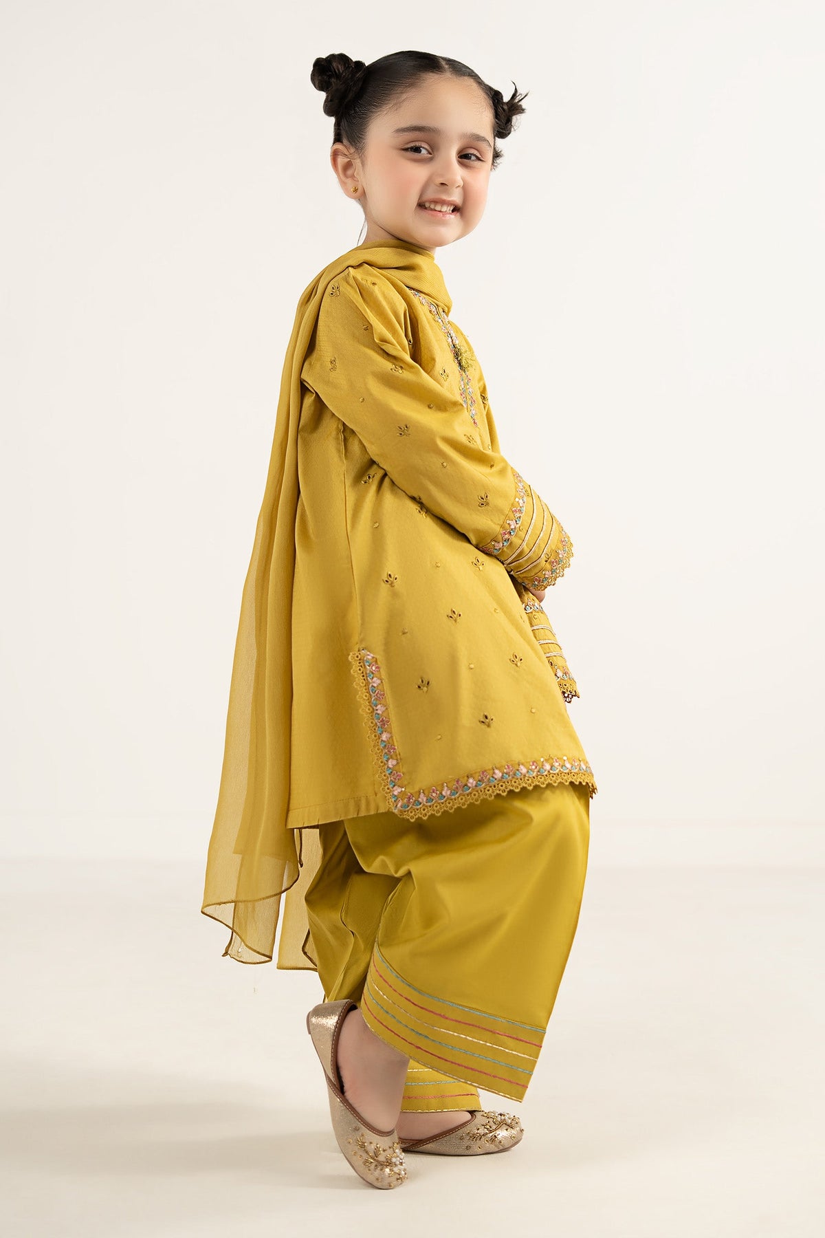 kids-clothes-mkd-ef26-48-mustard by Maria B Kids - Designer Dress  - Type : KidsClothes - Available at Libayah - 100% Original 