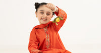 kids-clothes-mkd-ef26-48-orange by Maria B Kids - Designer Dress  - Type : KidsClothes - Available at Libayah - 100% Original 