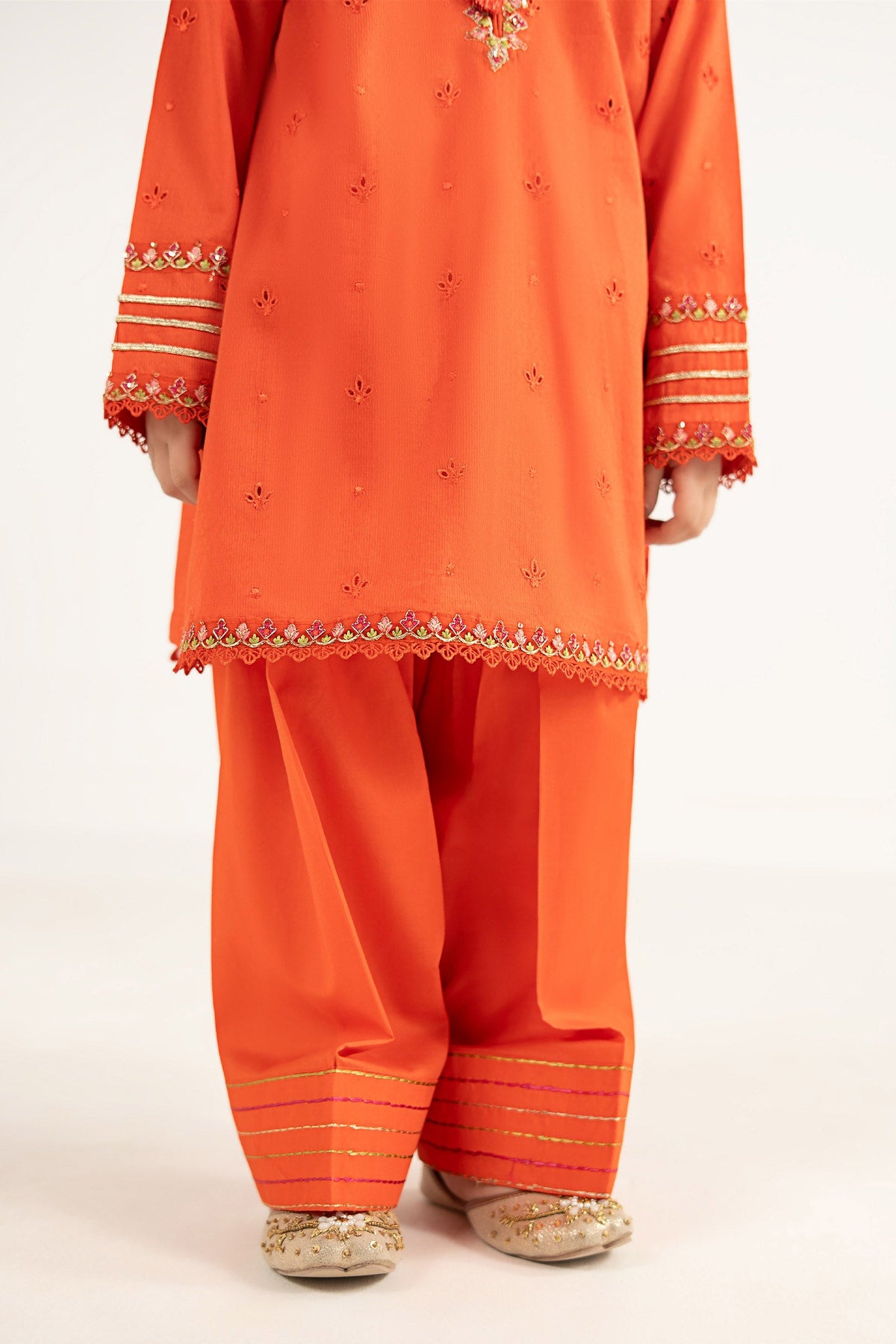 kids-clothes-mkd-ef26-48-orange by Maria B Kids - Designer Dress  - Type : KidsClothes - Available at Libayah - 100% Original 