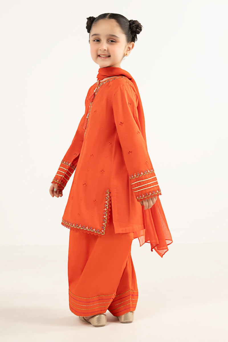 kids-clothes-mkd-ef26-48-orange by Maria B Kids - Designer Dress  - Type : KidsClothes - Available at Libayah - 100% Original 