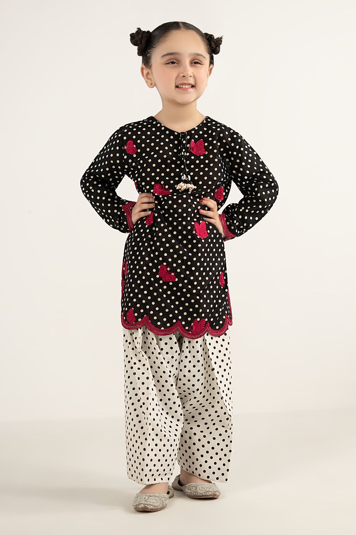 kids-clothes-mkd-ef26-50-black by Maria B Kids - Designer Dress  - Type : KidsClothes - Available at Libayah - 100% Original 
